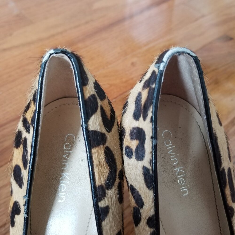Calvin Klein leopard print open toe heels 7.5 - Picture 7 of 7